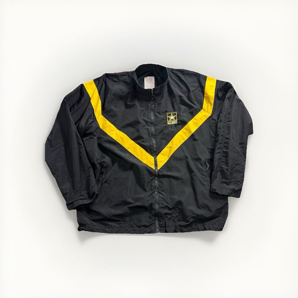 XLARGE LONG US‎ ARMY Men's APFU Jacket Army Black Gold PT Fitness Windbreaker